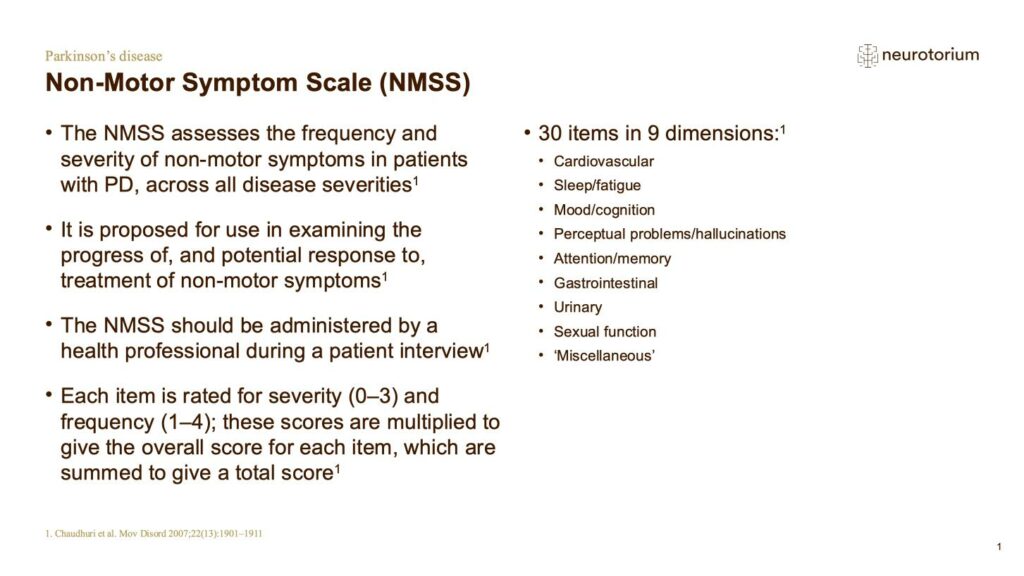 Non-Motor Symptom Scale (NMSS)